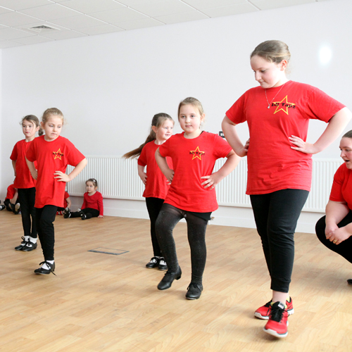 Children dancing in a dance class